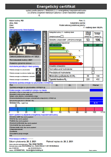 Pri certifikácii budovy sa môžeme obrátiť na odbornú firmu, ktorá certifikát vypracuje